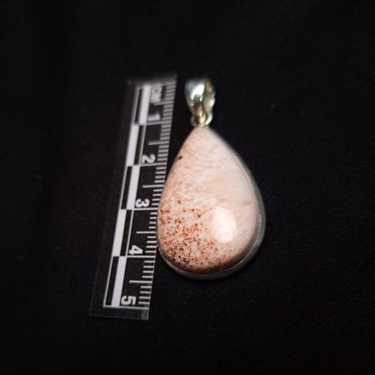 SCOLECITE PENDANT set in STERLING SILVER 3SSSCOP1