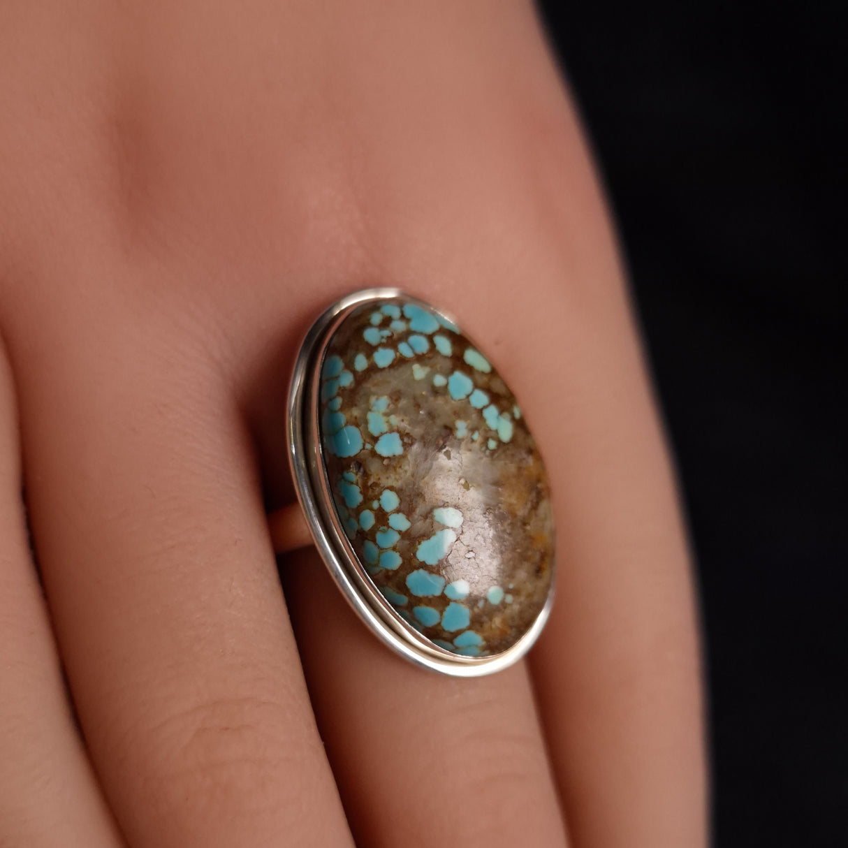 TURQUOISE RING set in STERLING SILVER 3SSTUR1