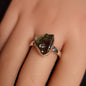 MOLDAVITE RING set in STERLING SILVER 3SSMDVR7