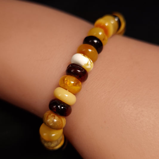 AMBER BEADED BRACELET 3SSAMBB2