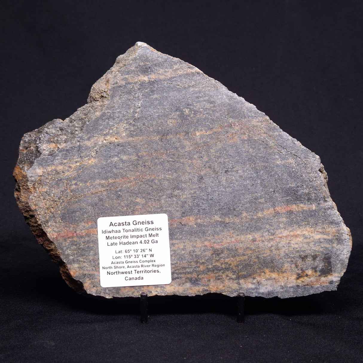 ACASTA GNEISS "OLDEST ROCK IN THE WORLD", Late Hadean, Canada ZAG026