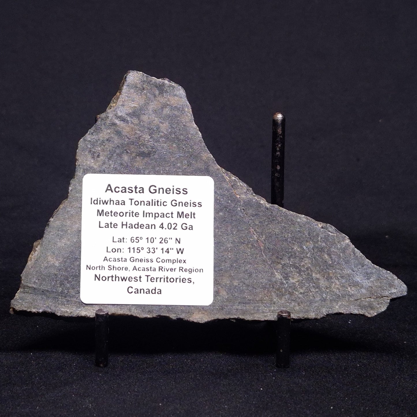 ACASTA GNEISS "OLDEST ROCK IN THE WORLD", Late Hadean, Canada ZAG028