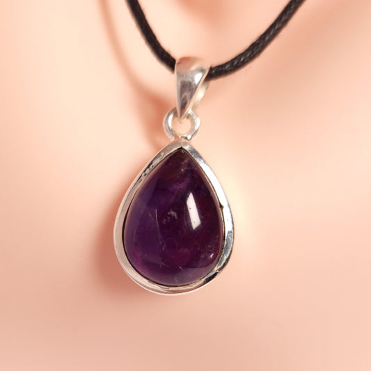 AMETHYST PENDANT set in STERLING SILVER 3SSAMP1