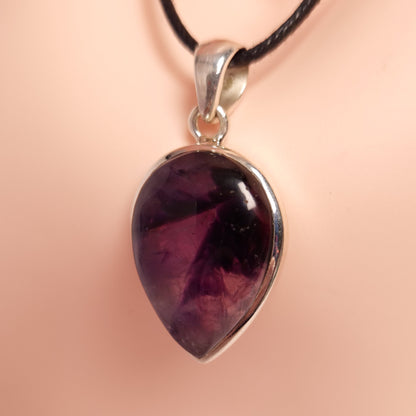 AMETHYST PENDANT set in STERLING SILVER 3SSAMP3