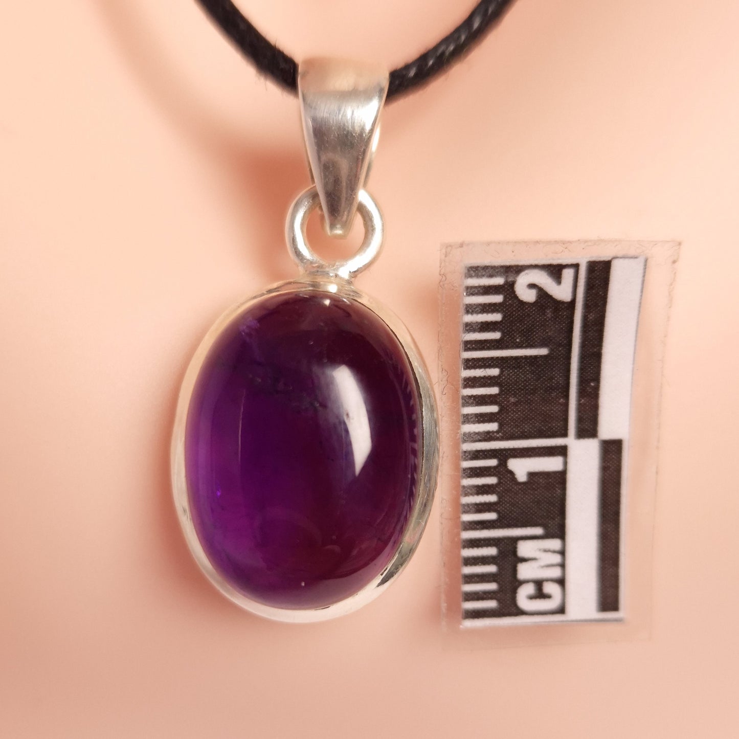 AMETHYST PENDANT set in STERLING SILVER 3SSAMP4