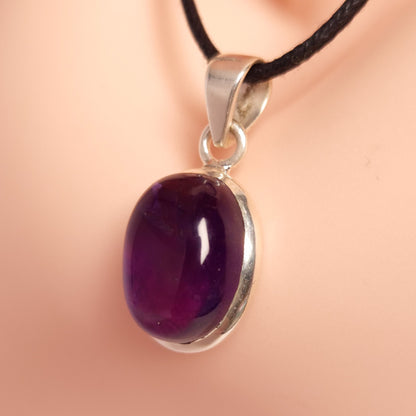 AMETHYST PENDANT set in STERLING SILVER 3SSAMP4