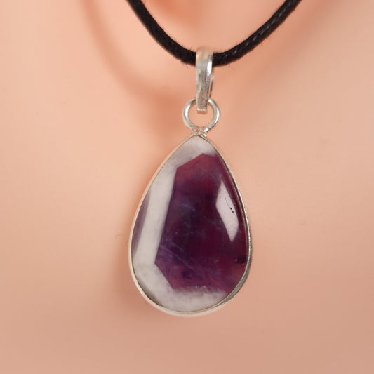 AMETHYST PENDANT set in STERLING SILVER 3SSAMP5