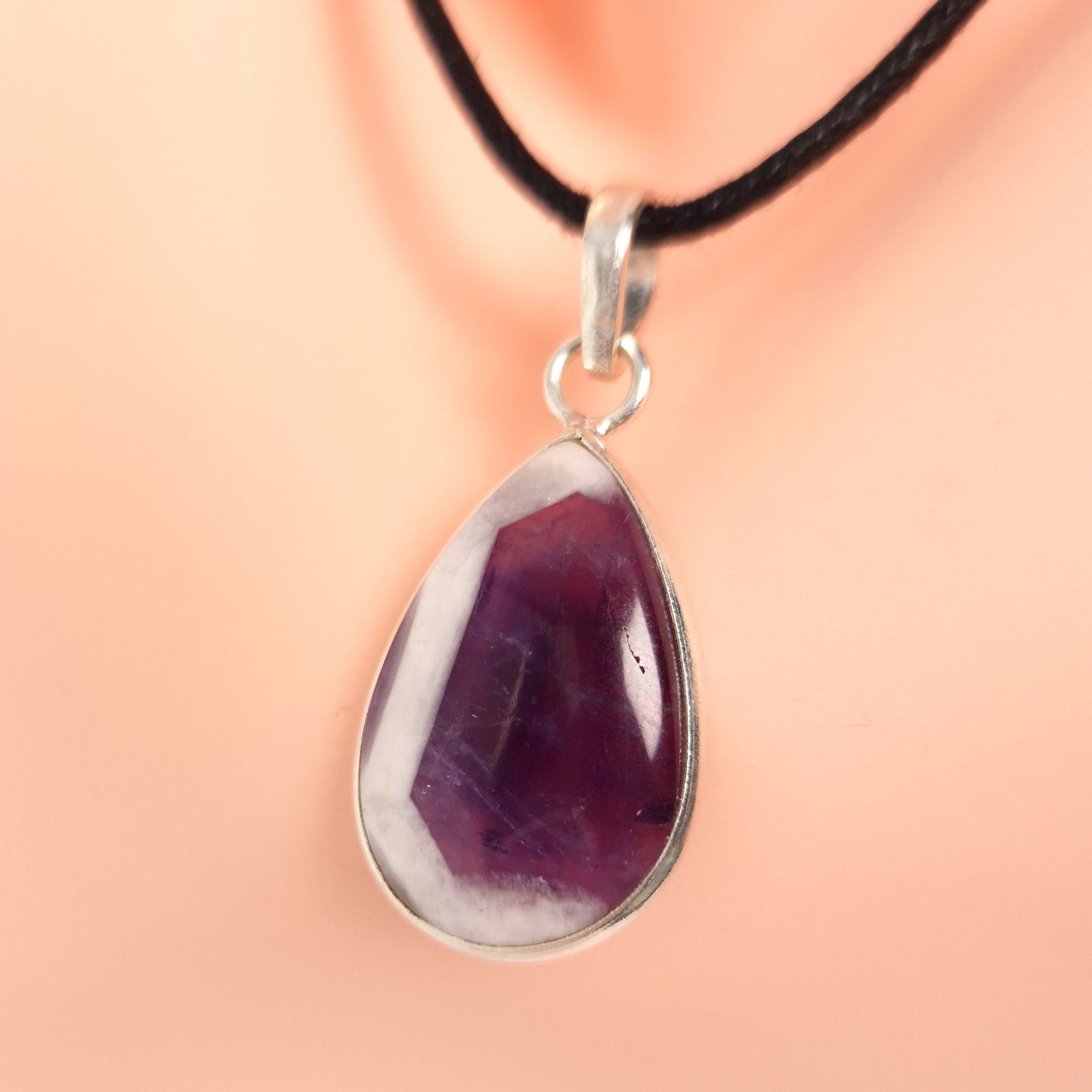 AMETHYST PENDANT set in STERLING SILVER 3SSAMP5