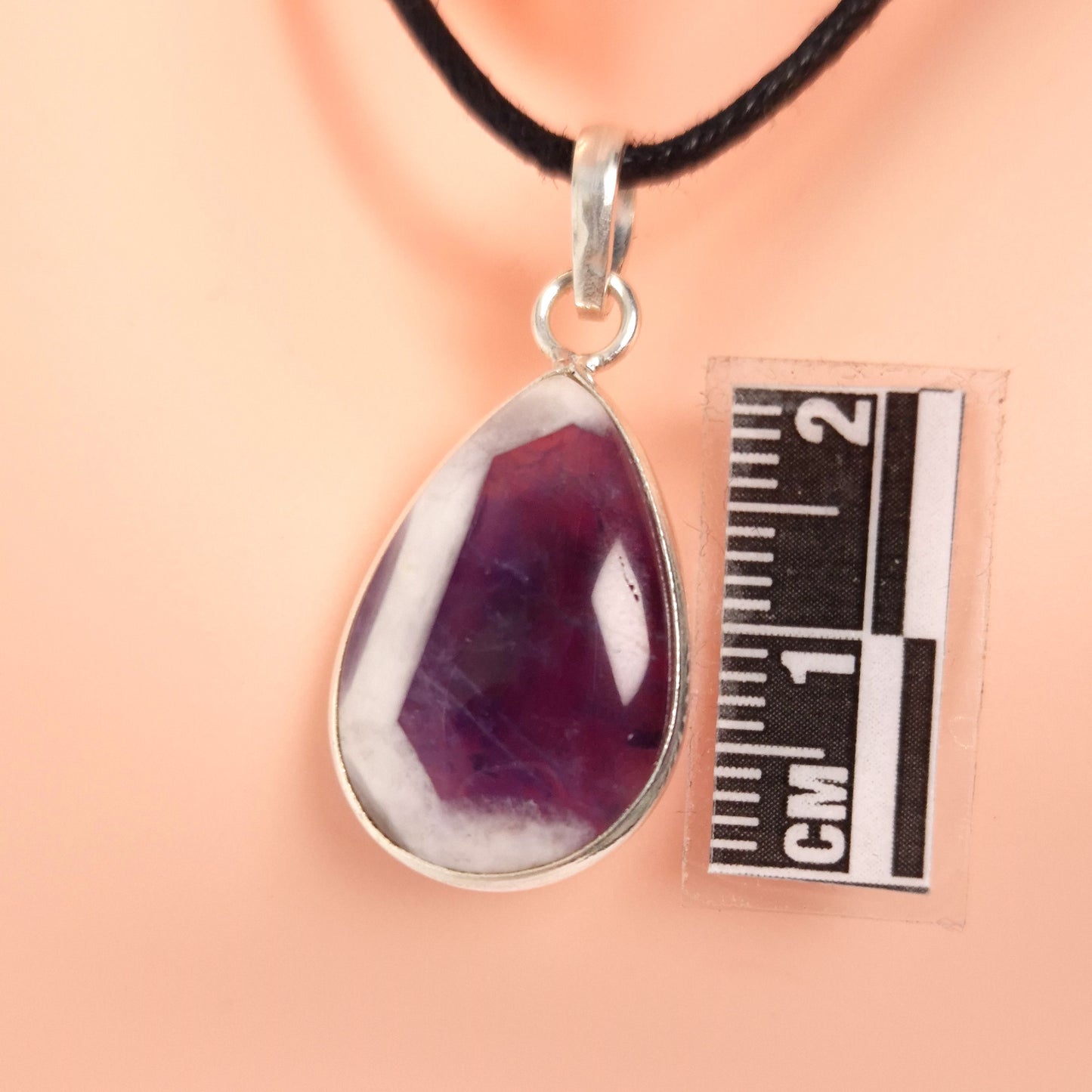 AMETHYST PENDANT set in STERLING SILVER 3SSAMP5