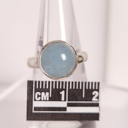 AQUAMARINE RING set in STERLING SILVER 3SSAQR3