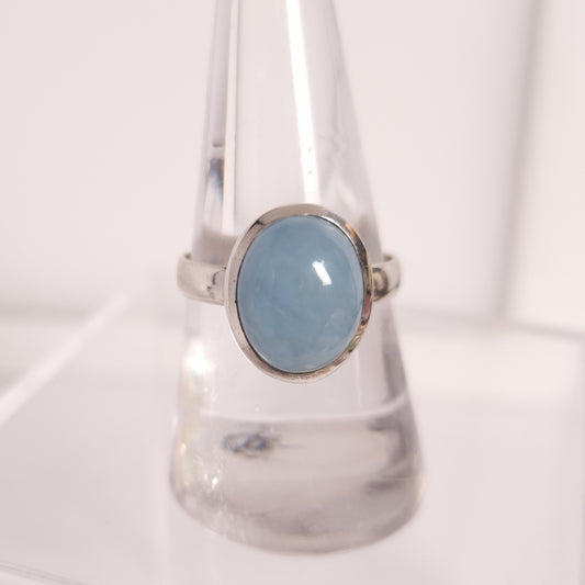 AQUAMARINE RING set in STERLING SILVER 3SSAQR2