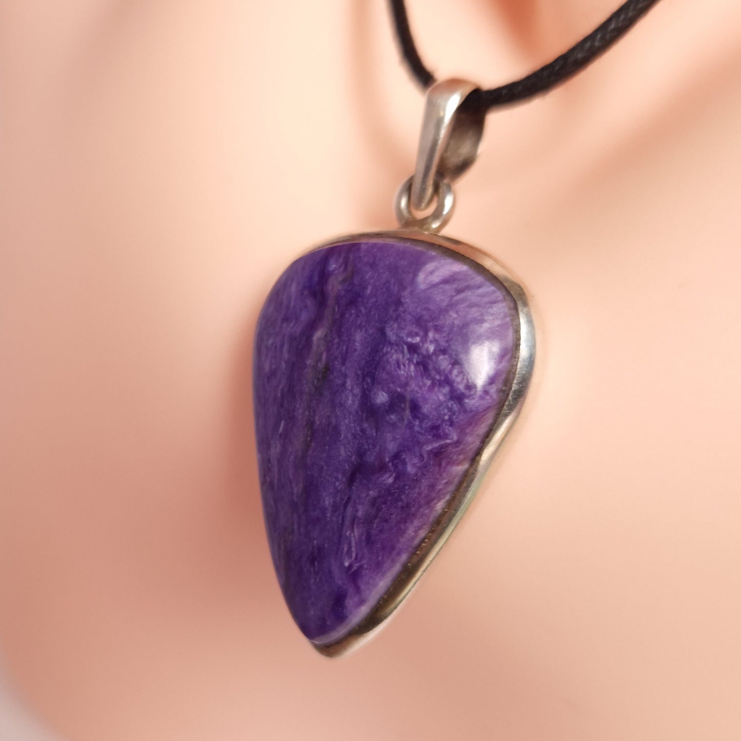 CHAROITE PENDANT sett in STERLING SILVER 3SSCHP1