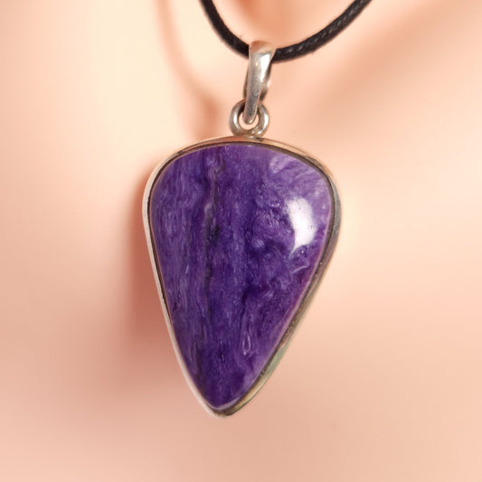 CHAROITE PENDANT sett in STERLING SILVER 3SSCHP1