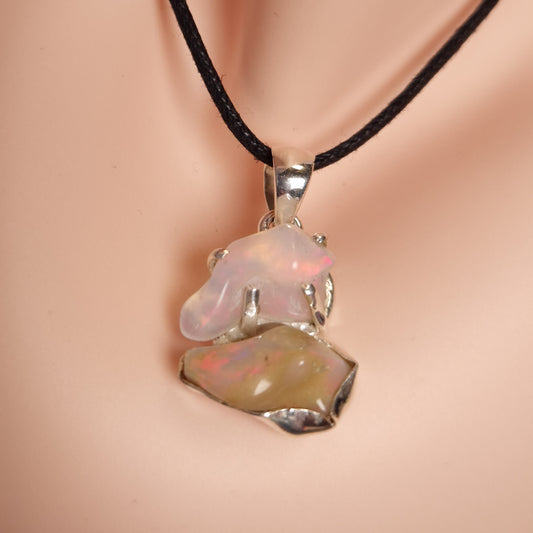 ETHIOPIAN OPAL PENDANT set in STERLING SILVER 3SSEOP1