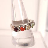CHAKRA MULTI STONE RING set in STERLING SILVER 3SSCMR