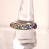 CHAKRA MULTI STONE RING set in STERLING SILVER 3SSCMR