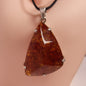 LARGE AMBER PENDANT set in STERLING SILVER 3SSLAP1