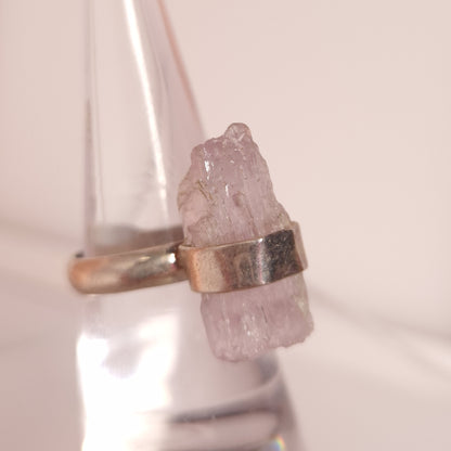 KUNZITE RING SIZE 8 set in STERLING SILVER 3SSKNZR