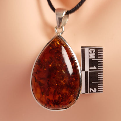 AMBER PENDANT set in STERLING SILVER 3SSAPD2