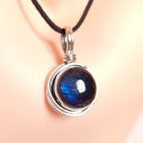 LABRADORITE PENDANT set in STERLING SILVER 3SSLBP