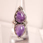 AMETHYST DOUBLE CABBED RING set in STERLING SILVER 3SSADC1