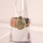 POLISHED MOLDAVITE RING set in STERLING SILVER 3SSPMR1