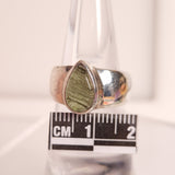 POLISHED MOLDAVITE RING set in STERLING SILVER 3SSPMR1