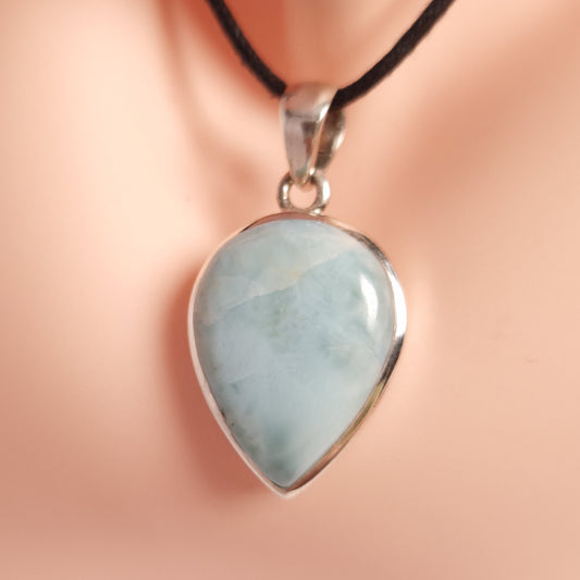 LARIMAR PENDANT set in STERLING SILVER 3SSLMP
