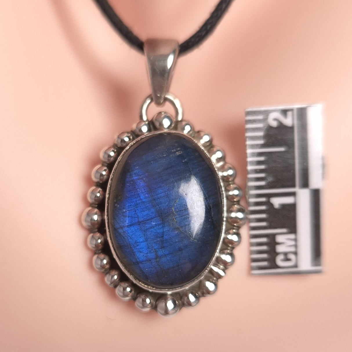 LABRADORITE PENDANT set in STERLING SILVER 3SSLPD1