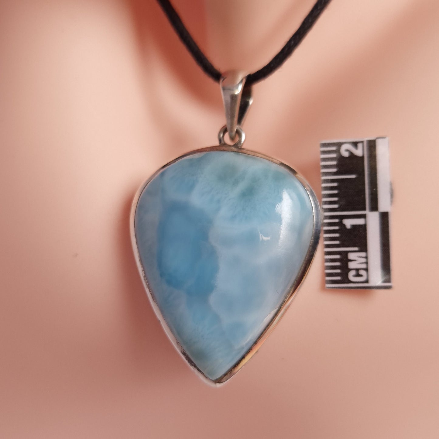LARIMAR PENDANT set in STERLING SILVER 3SSLPD