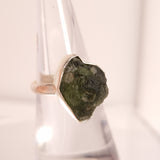 MOLDAVITE RING set in STERLING SILVER 3SSMDVR1