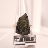 MOLDAVITE RING set in STERLING SILVER 3SSMDVR2