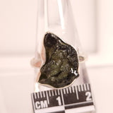 MOLDAVITE RING set in STERLING SILVER 3SSMDVR3