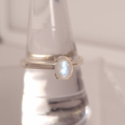 MOONSTONE RINGS set in STERLING SILVER 3SSMSR1