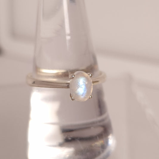 MOONSTONE RINGS set in STERLING SILVER 3SSMSR1