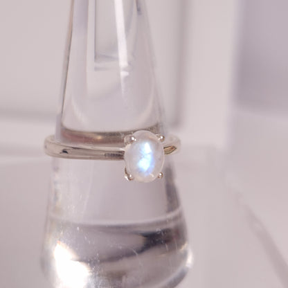 MOONSTONE RINGS set in STERLING SILVER 3SSMSR1