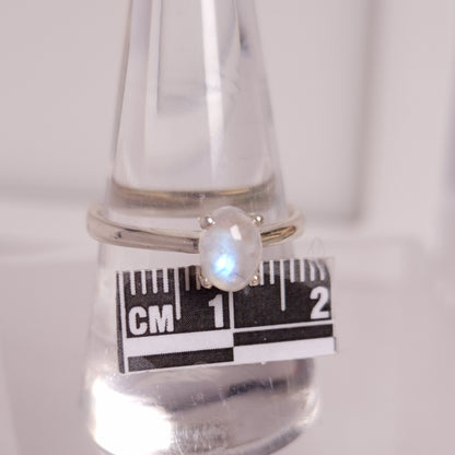 MOONSTONE RINGS set in STERLING SILVER 3SSMSR1