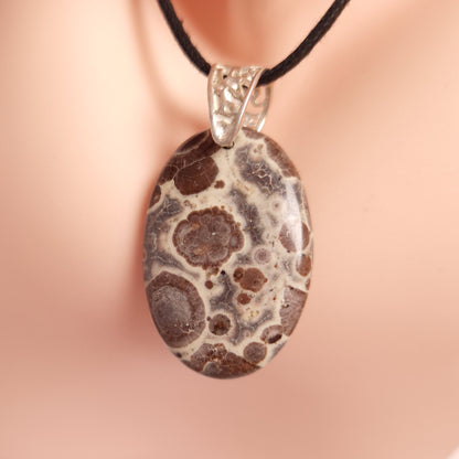 POPPY JASPER PENDANT set in STERLING SILVER 3SSPJP2
