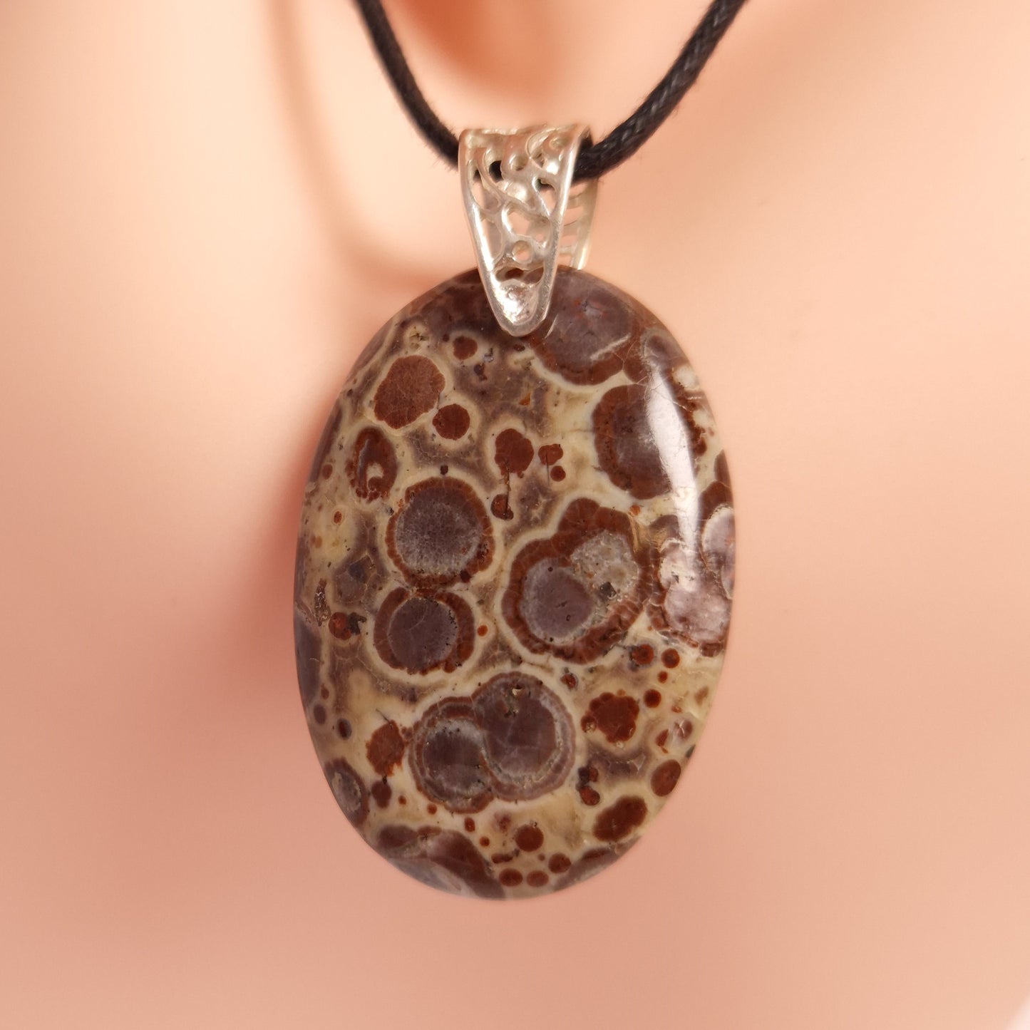 POPPY JASPER PENDANT set in STERLING SILVER 3SSPJP1