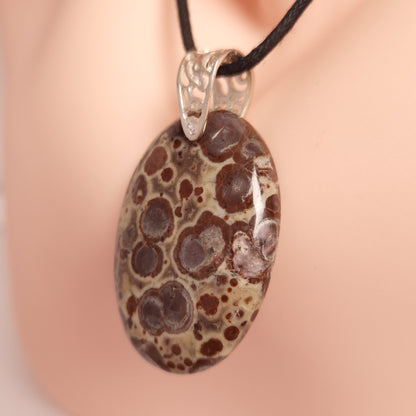 POPPY JASPER PENDANT set in STERLING SILVER 3SSPJP1