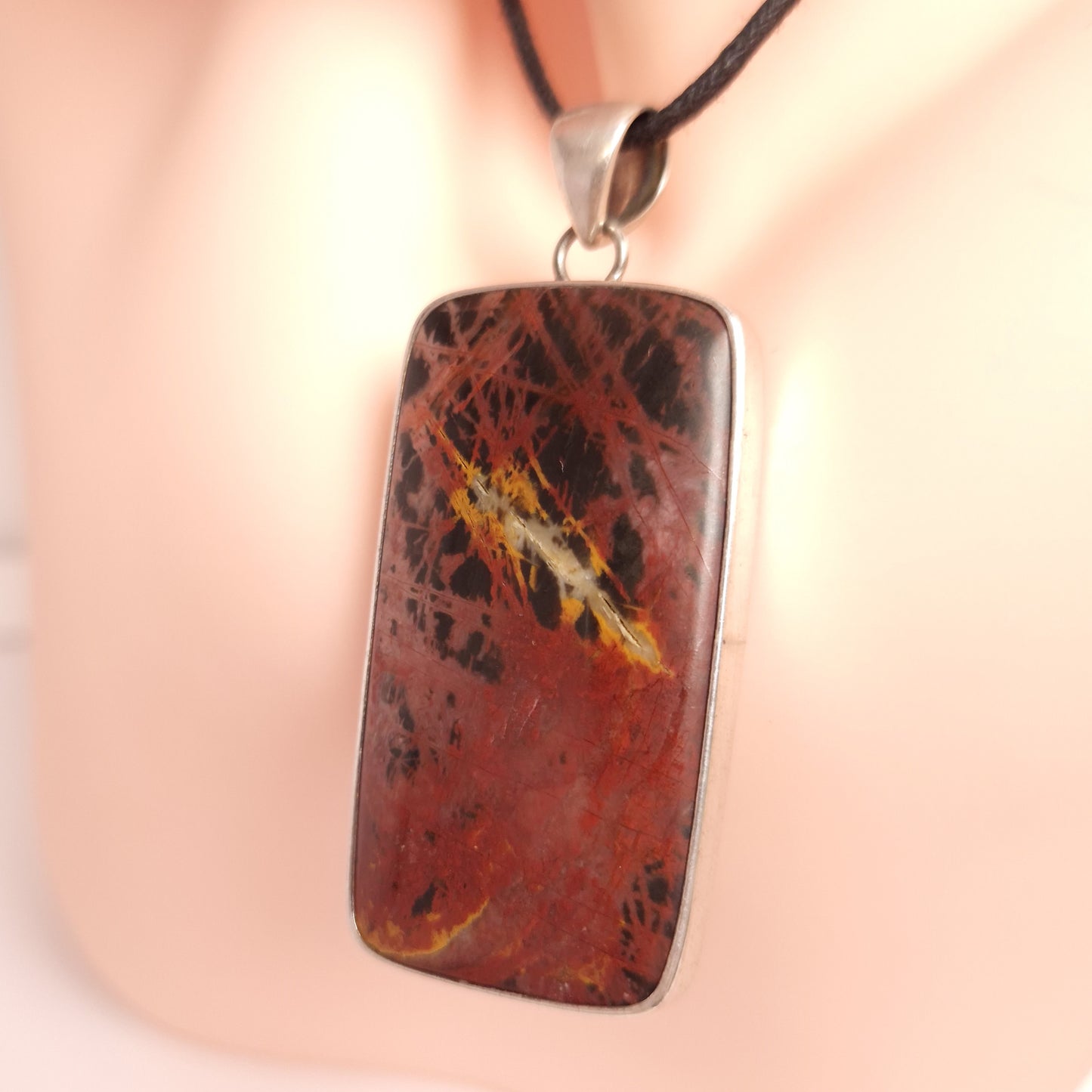 PICASSO JASPER PENDANT set in STERLING SILVER 3SSPJP
