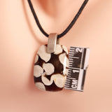 PEANUT WOOD PENDANT set in STERLING SILVER 3SSPWP1