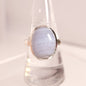 BLUE LACE AGATE RING set in STERLING SILVER 3SSBLR3