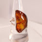 AMBER RING set in STERLING SILVER 3SSAR3