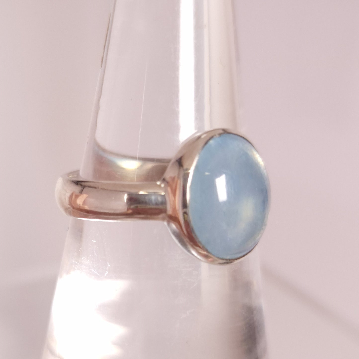 AQUAMARINE RING set in STERLING SILVER 3SSAQR4