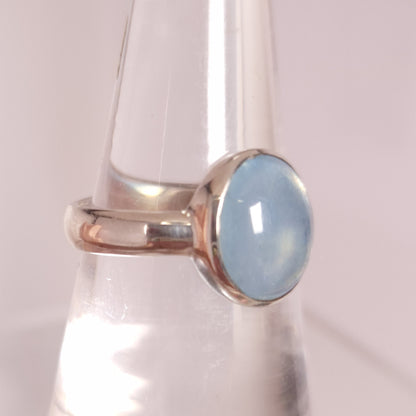AQUAMARINE RING set in STERLING SILVER 3SSAQR4