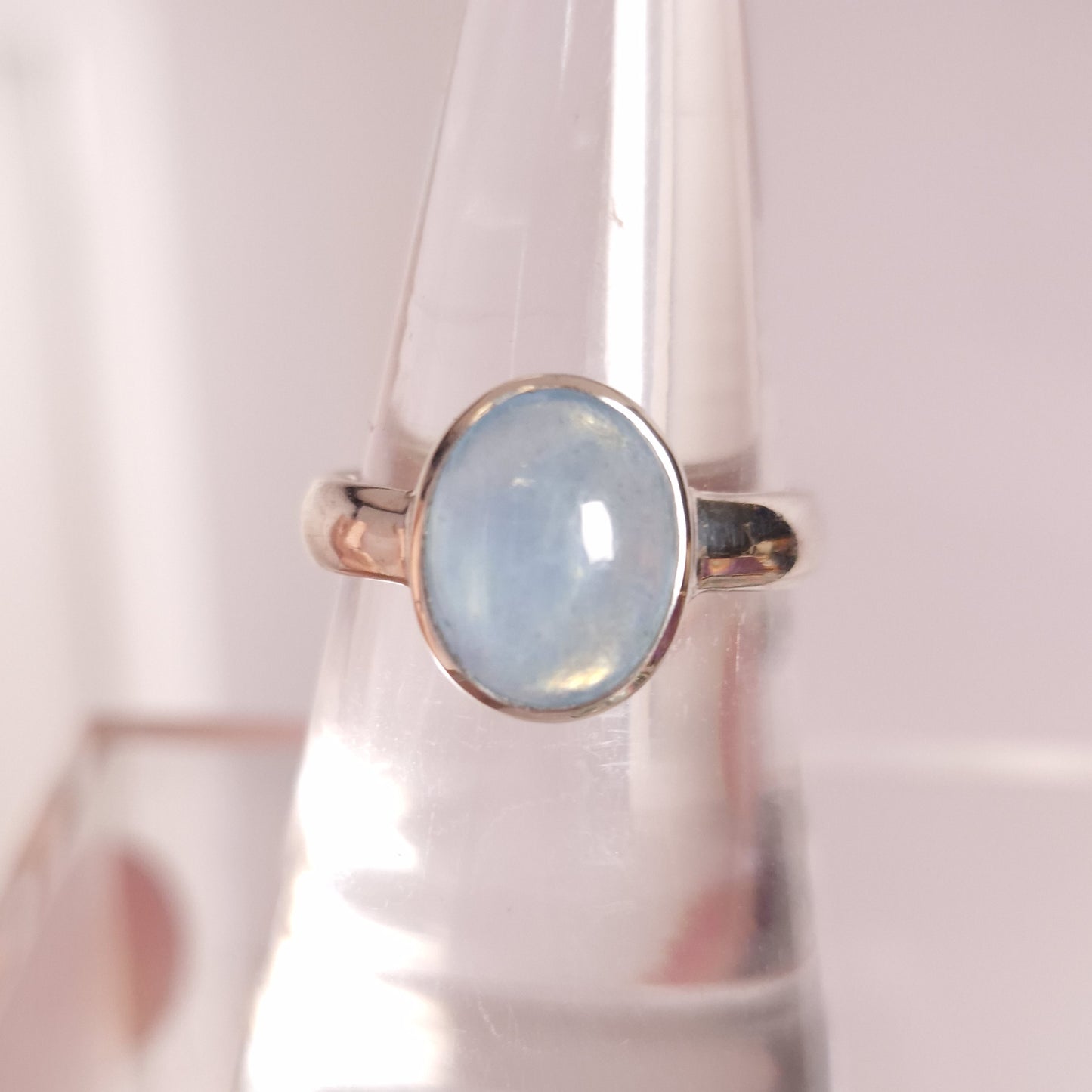 AQUAMARINE RING set in STERLING SILVER 3SSAQR4