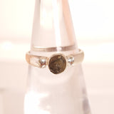 MOLDAVITE RING set in STERLING SILVER 3SSMR1