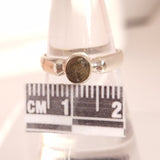 MOLDAVITE RING set in STERLING SILVER 3SSMR1