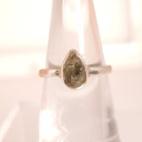 MOLDAVITE RING set in STERLING SILVER 3SSMR3